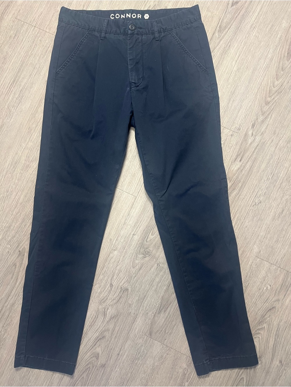 Connor Men’s Dark Navy Slim Chino Pants | Smart Casual Trousers | Size‎ 31